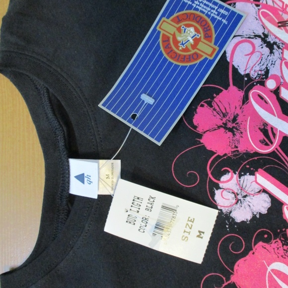 Vintage 2007 Bud Light Budlight Official Hawaiian Flowers Women's T-Shirt Sz M - Picture 5 of 7